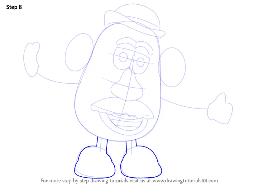Learn How To Draw Mr Potato Head From Toy Story Toy Story Step By Step Drawing Tutorials