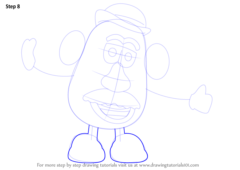 Learn How To Draw Mr Potato Head From Toy Story Toy Story Step By Step Drawing Tutorials