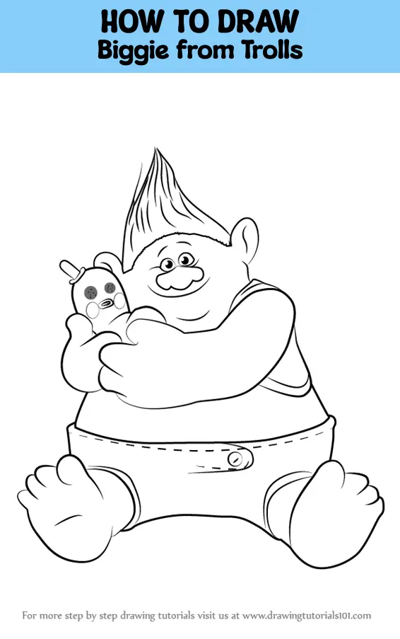 How to Draw Princess Poppy from Trolls - DrawingTutorials101.com  Poppy  coloring page, Disney coloring pages, Cartoon coloring pages