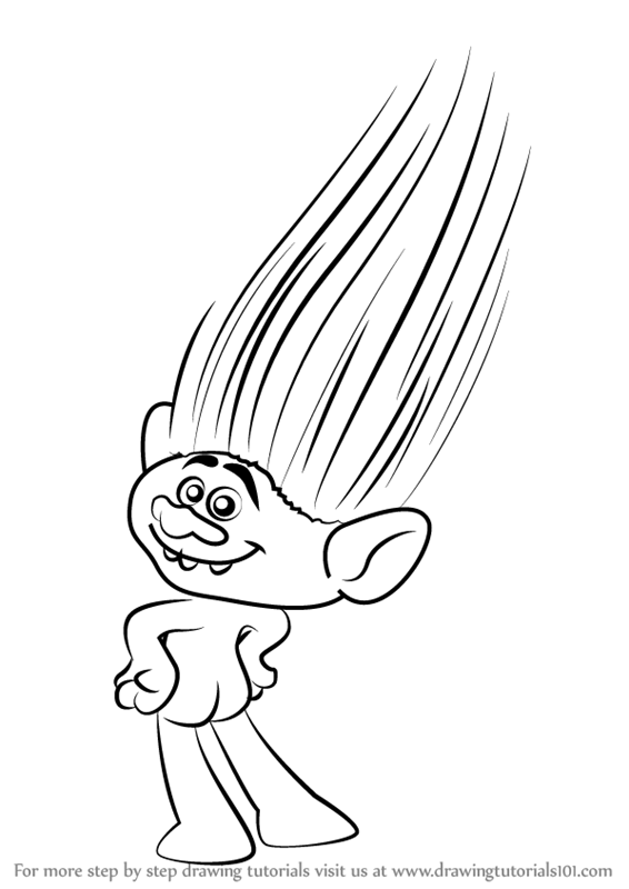 How to Draw Guy Diamond from Trolls (Trolls) Step by Step