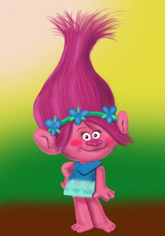 Learn How to Draw Princess Poppy from Trolls Trolls Step 