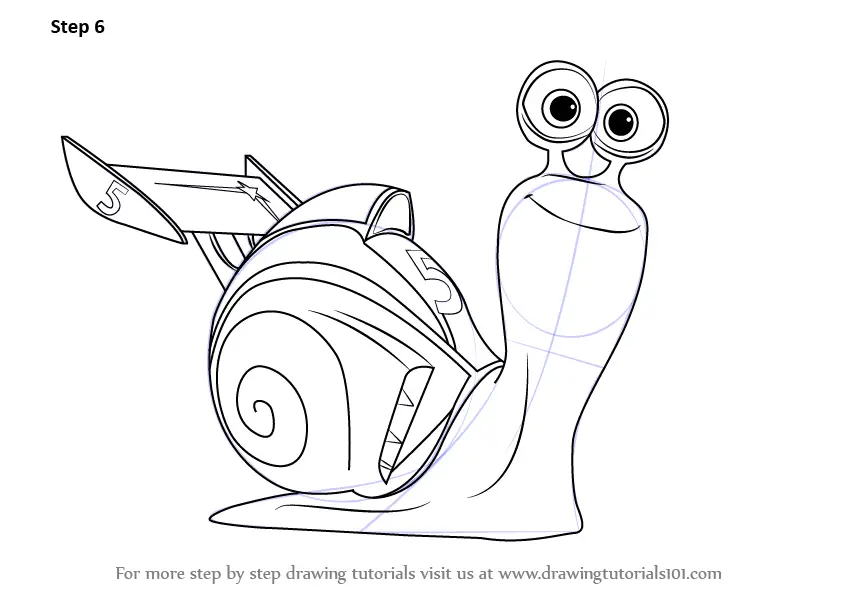Learn How to Draw Theo from Turbo Movie (Turbo) Step by Step : Drawing