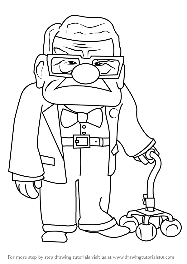 Learn How to Draw Carl Fredricksen from Up (Up) Step by Step : Drawing