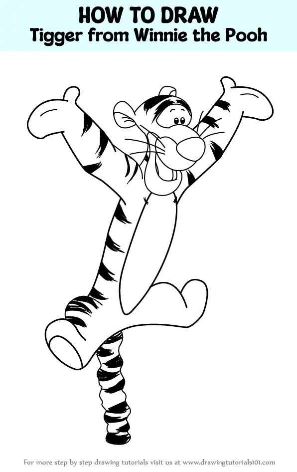 How to Draw Tigger from Winnie the Pooh (Winnie the Pooh) Step by Step ...