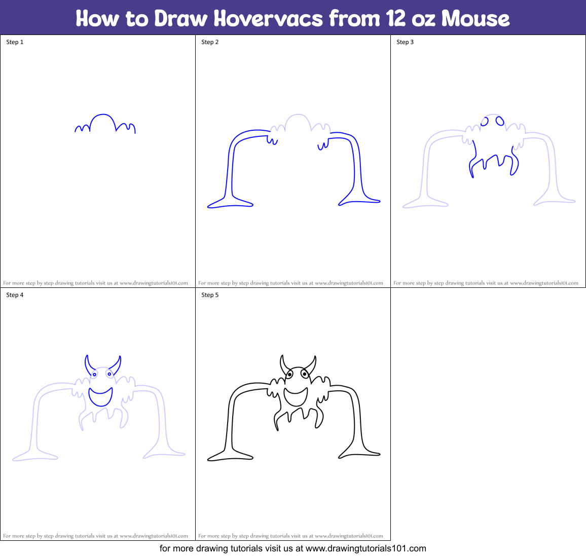 How to Draw Hovervacs from 12 oz Mouse Printable Step by Step