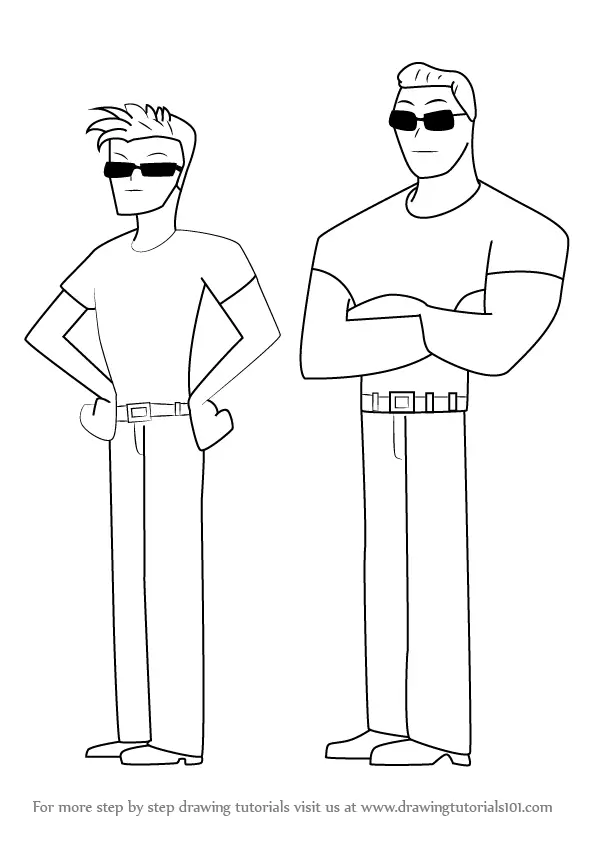 Learn How to Draw Blade and Christo from 6teen (6teen) Step by Step