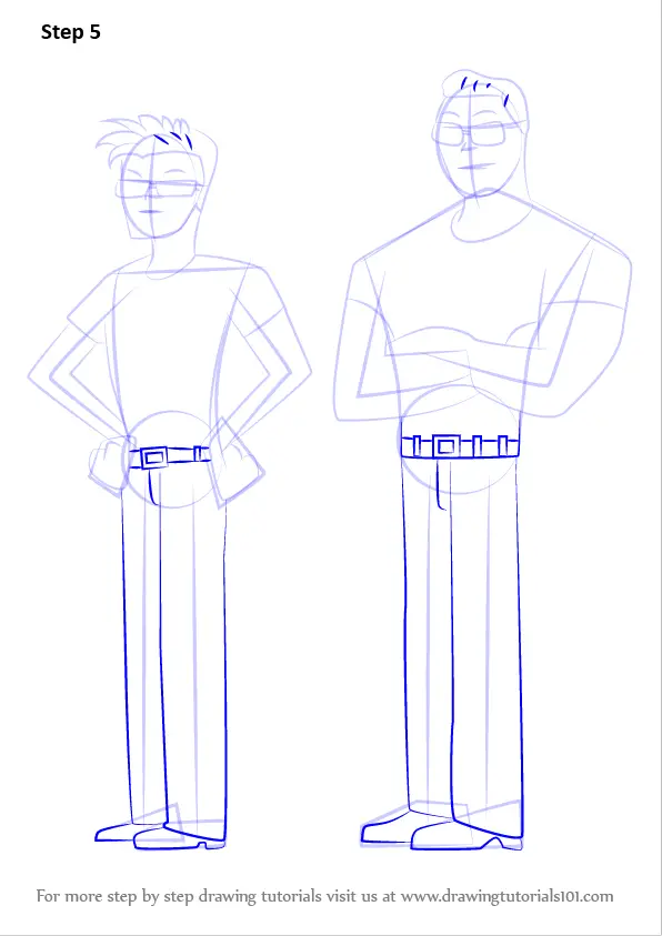 Learn How to Draw Blade and Christo from 6teen (6teen) Step by Step