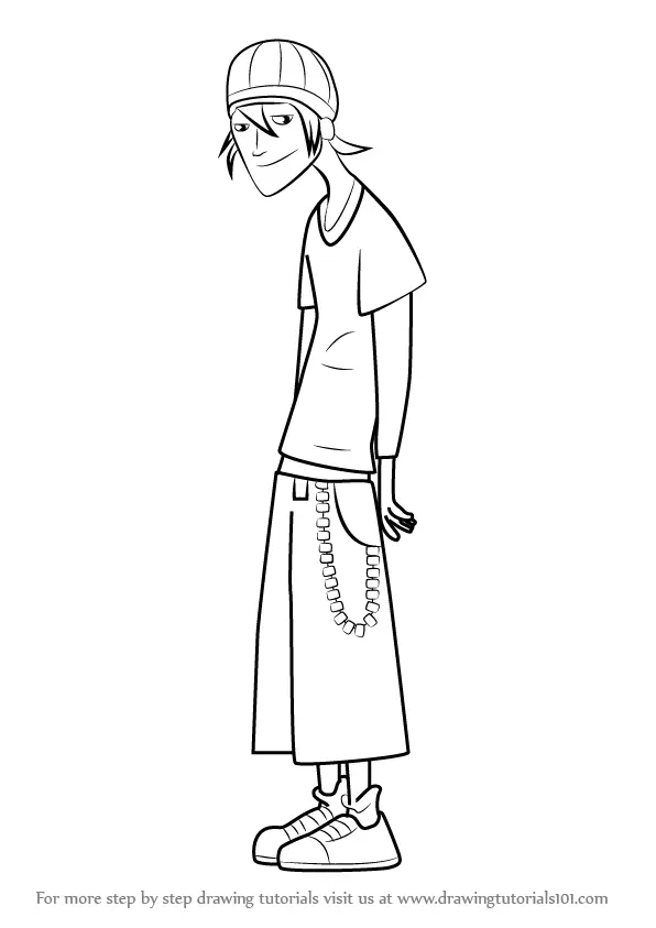 Learn How to Draw Jude Lizowski from 6teen (6teen) Step by Step
