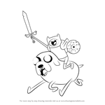 How to Draw Finn Riding Jake from Adventure Time