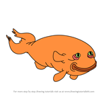 How to Draw Giant Goldfish from Adventure Time