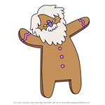 How to Draw Gingerbread Pen from Adventure Time