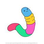 How to Draw Gummy Worm from Adventure Time
