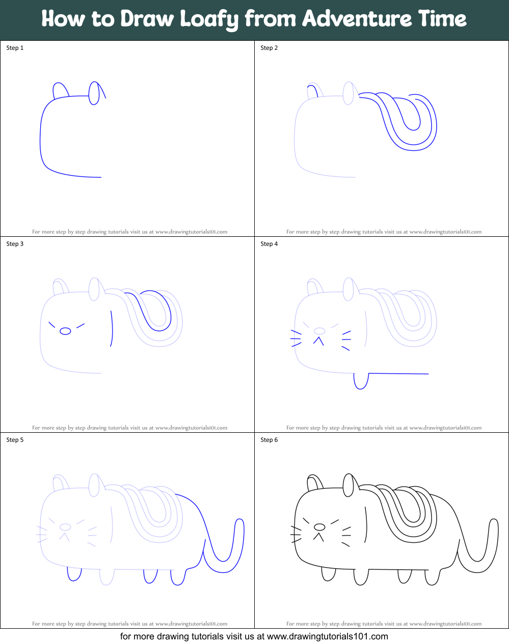 How to Draw Loafy from Adventure Time Printable Step by Step