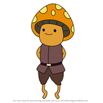 How to Draw Mushroom Guy from Adventure Time
