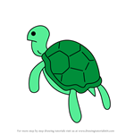 How to Draw Representative Sea Turtle from Adventure Time