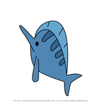 How to Draw Representative Swordfish from Adventure Time
