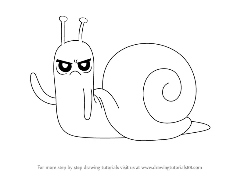 Learn How to Draw Snail from Adventure Time (Adventure Time) Step by Step :  Drawing Tutorials