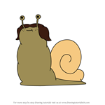 How to Draw Snail Lady 4 from Adventure Time