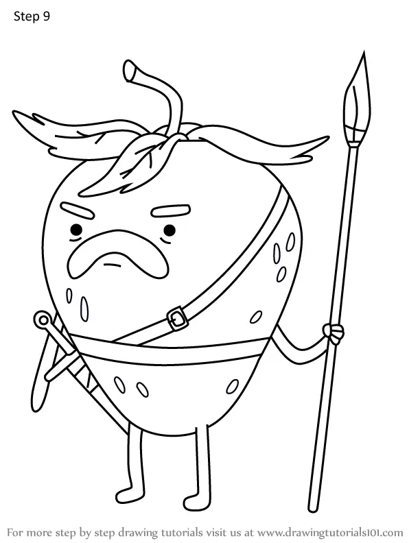 How to Draw Strawberry Guard from Adventure Time (Adventure Time) Step ...