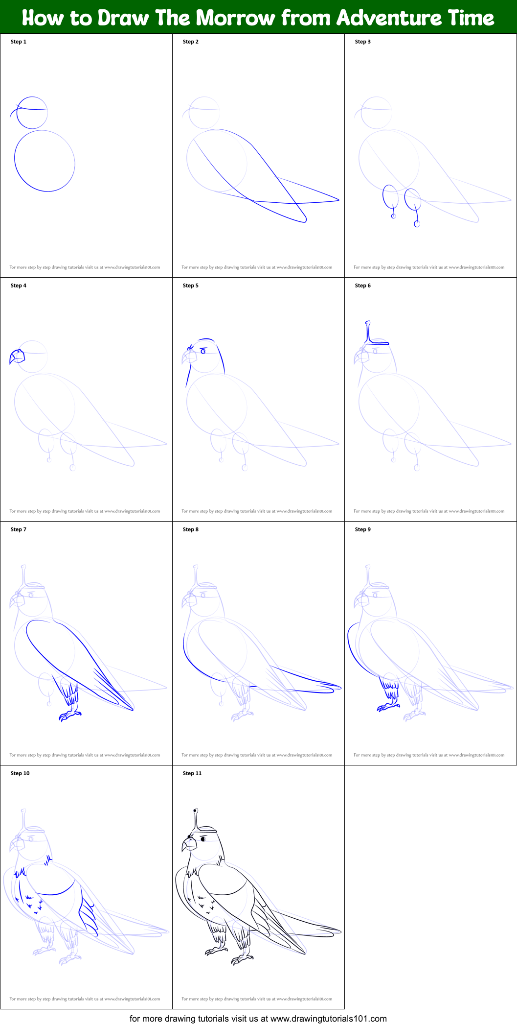 How to Draw The Morrow from Adventure Time Printable Step by Step