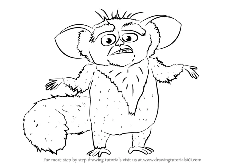 King Julien the King of Lemur in Madagascar Coloring Page - Get Coloring  Pages