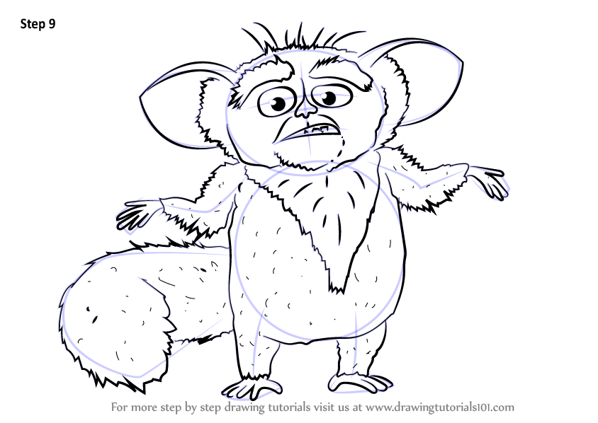 How to Draw Maurice from All Hail King Julien (All Hail King Julien