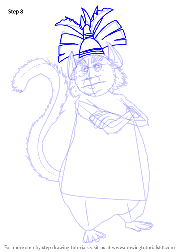 How to Draw Uncle King Julien from All Hail King Julien (All Hail King