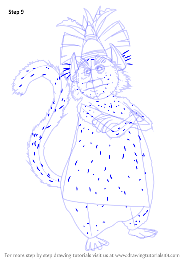 How to Draw Uncle King Julien from All Hail King Julien (All Hail King