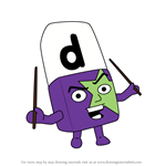 How to Draw D from Alphablocks
