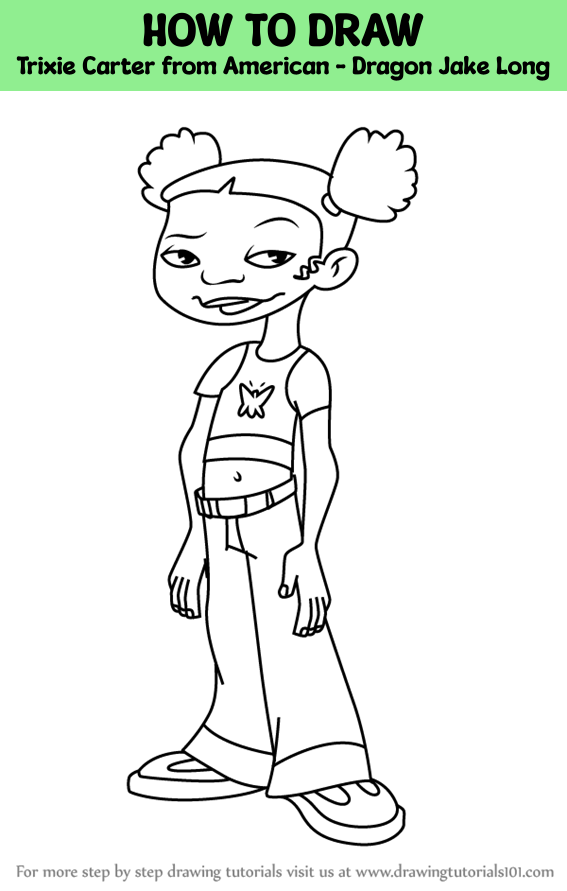 How to Draw Trixie Carter from American - Dragon Jake Long (American