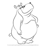 How to Draw Flavio Hippo from Animaniacs