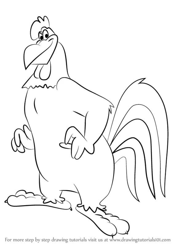 How to Draw Foghorn Leghorn from Animaniacs (Animaniacs) Step by Step ...