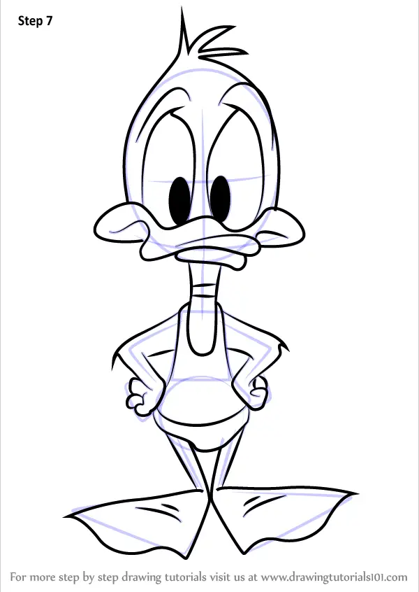 Learn How to Draw Plucky Duck from Animaniacs (Animaniacs) Step by Step