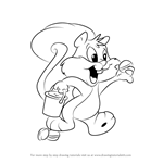 How to Draw Skippy Squirrel from Animaniacs