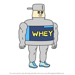 How to Draw Whey Man from Apple & Onion