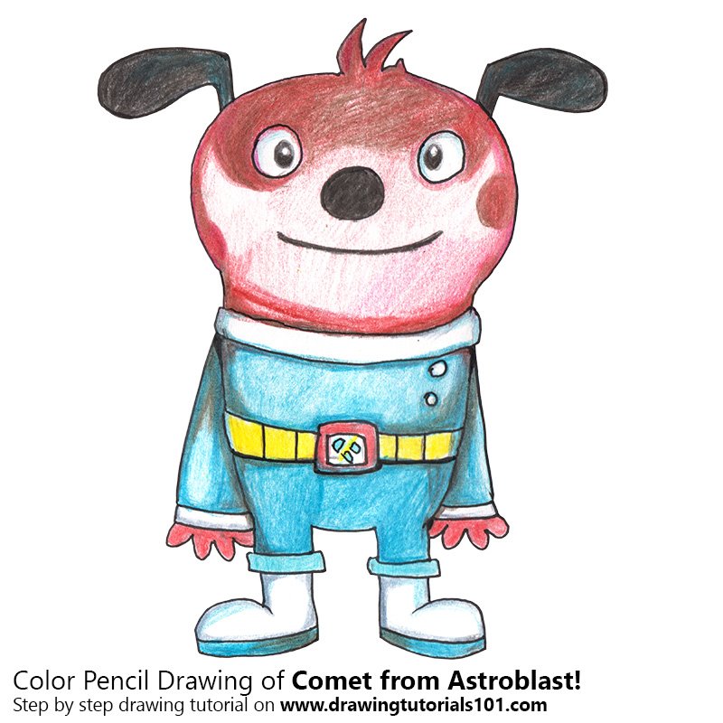 How to Draw Comet from Astroblast! by Color Pencils