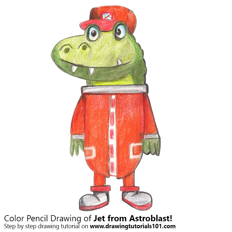 How to Draw Jet from Astroblast! by Color Pencils