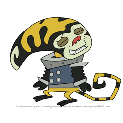 How to Draw Minimus P.U. from Atomic Betty