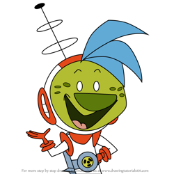 How to Draw Sparky from Atomic Betty