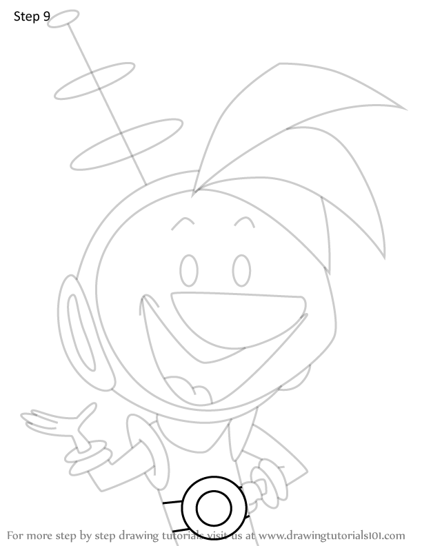 How to Draw Sparky from Atomic Betty (Atomic Betty) Step by Step ...
