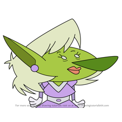 How to Draw Zulia from Atomic Betty