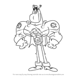 How to Draw Captain Atomic from Atomic Puppet