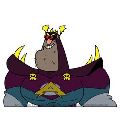 How to Draw Commander Atomic from Atomic Puppet