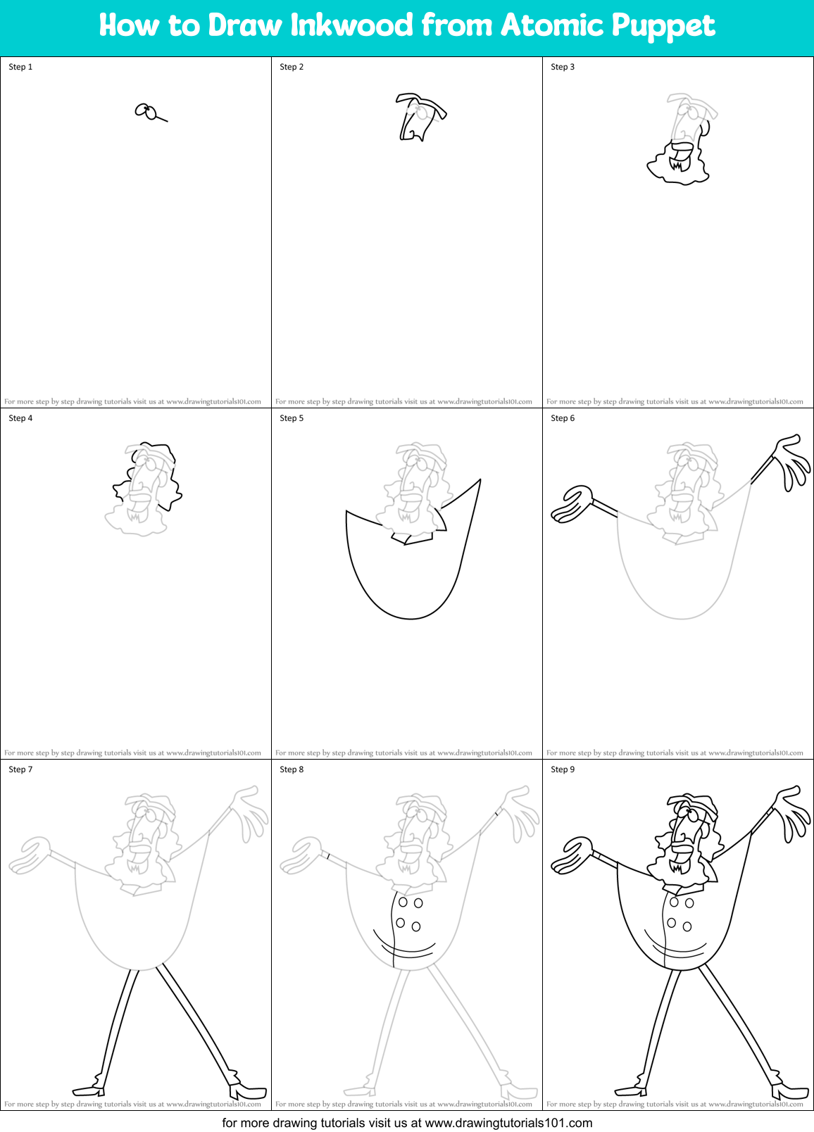 How to Draw Inkwood from Atomic Puppet Printable Step by Step