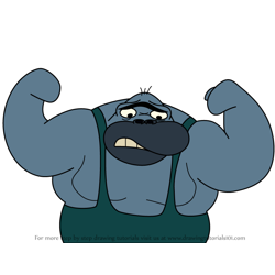 How to Draw Manatee Man from Atomic Puppet