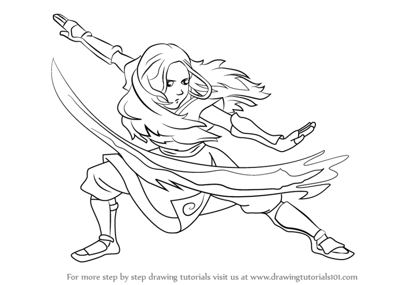 Learn How to Draw Katara from Avatar The Last Airbender (Avatar: The