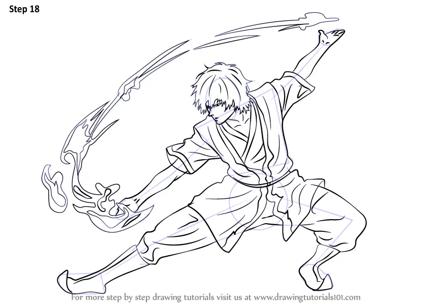 Learn How to Draw Zuko from Avatar The Last Airbender (Avatar: The Last