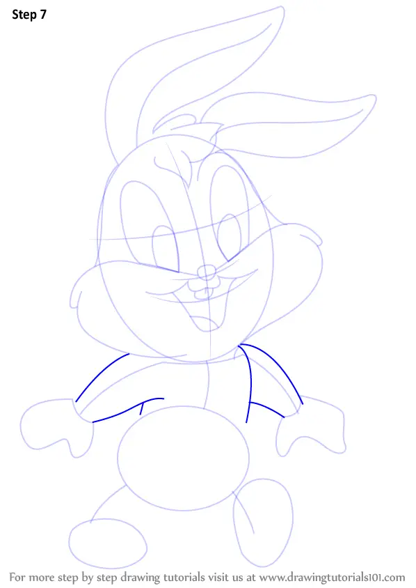 Learn How to Draw Baby Bugs from Baby Looney Tunes (Baby Looney Tunes) Step  by Step : Drawing Tutorials