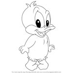 How to Draw Baby Daffy from Baby Looney Tunes