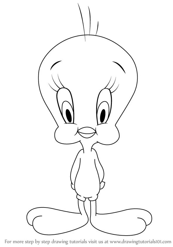 How to Draw Tweety Bird - Easy Drawing Tutorial For Kids